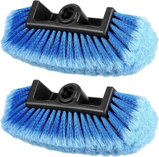 2 Pcs Car Wash Brush Head with Soft Detailing Bristle Flow through Car Cleaning 
