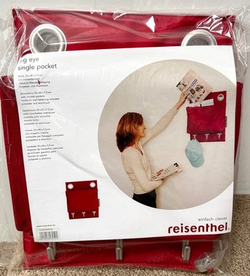 Reisenthel BIG EYE ONE POCKET Hanging Storage Container Metal Hooks Red HTF