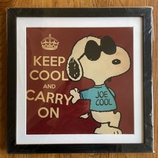 Snoopy 'Keep Cool' Ltd Ed Fine Art Print Mounted Framed • Official • COA New