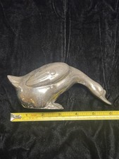 MCM Metal 6” Duck In Feeding Pose Fine Powder Shaker No Stopper