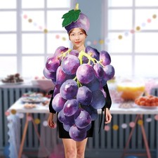 Traubenkostüm mit Hut – Niedliche Cosplay-Requisiten für Karneval, festliche