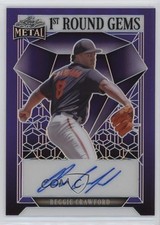 2023 Leaf Metal 1st Round Gems Purple Prismatic 3/8 Reggie Crawford Auto w6l