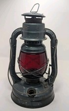 ANTIKE DIETZ KLEINER ZAUBERER EISENBAHN PETROLEUMLAMPE