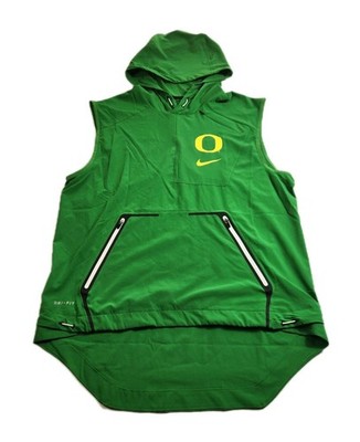 Nike University Oregon Ducks Sleeveless Hoodie Mens Size Medium Green Active Top