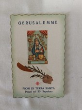 Antico Santino Reliquia FIORI DI TERRA SANTA - Gerusalemme - SS. Sepolcro