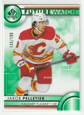 2023-24 Sp Authentic - Future Watch Jakob Pelletier #114 Limited Green /199 (RC)