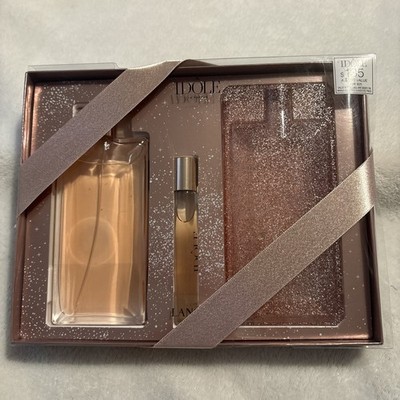 New Boxed 3PC Lancome Idole Le Parfum Spray, Rollerball, with Case (75 ml+10 ml)