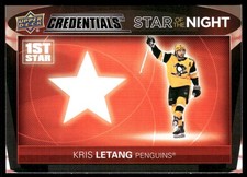 2021-22 Upper Deck Credentials #1S-5 Kris Letang Star of the Night: First Star