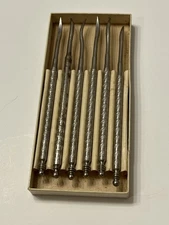 Vtg Nut Cracker 6 Picks  Original Box 6 Piece Nut/Shell Pick Preowned