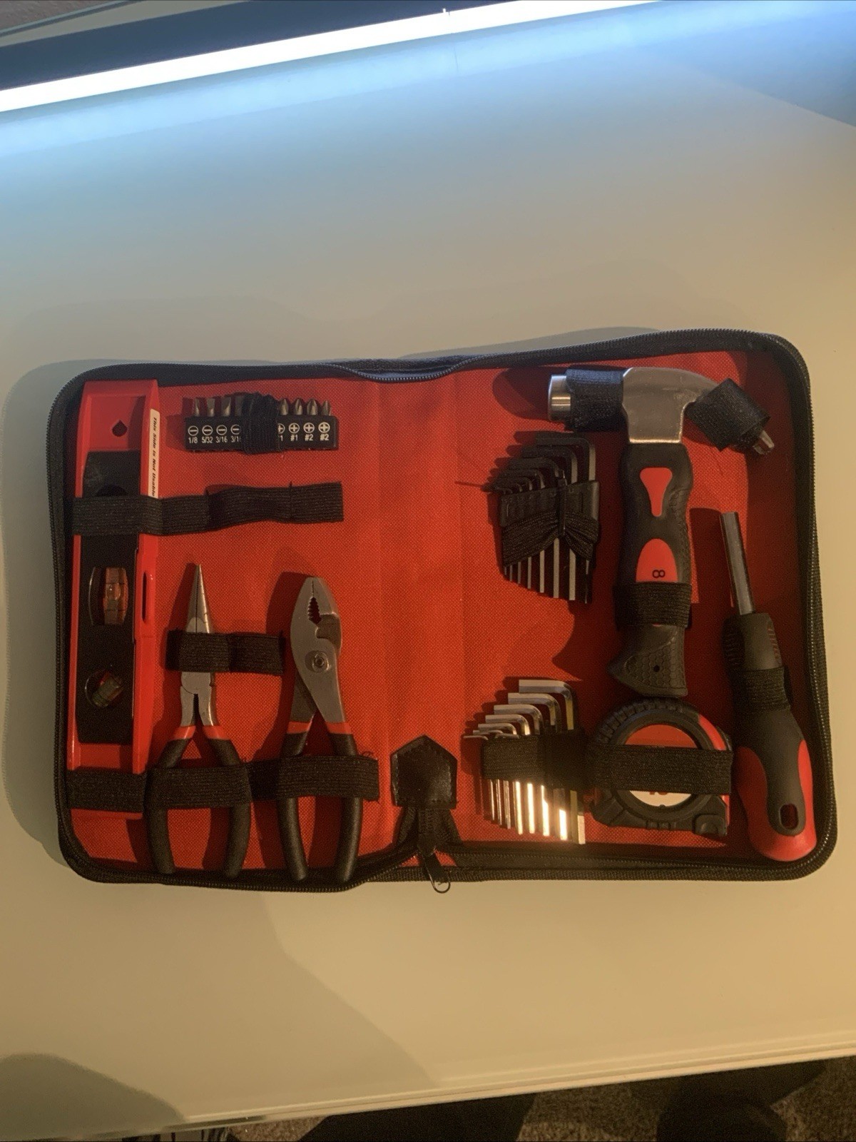 Tool Kit Compact Tough Zippered Closure Complete Quality Too