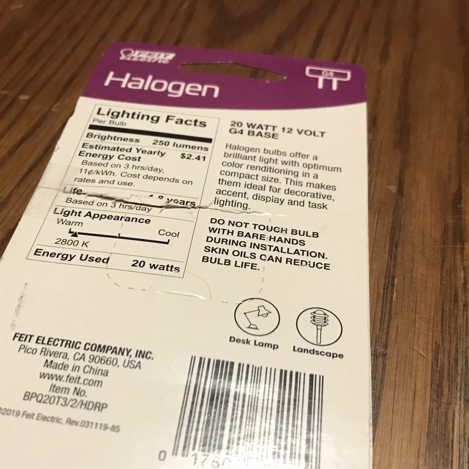 Feit Electric 20W/12V G4 Bulbs - Image 2 of 2