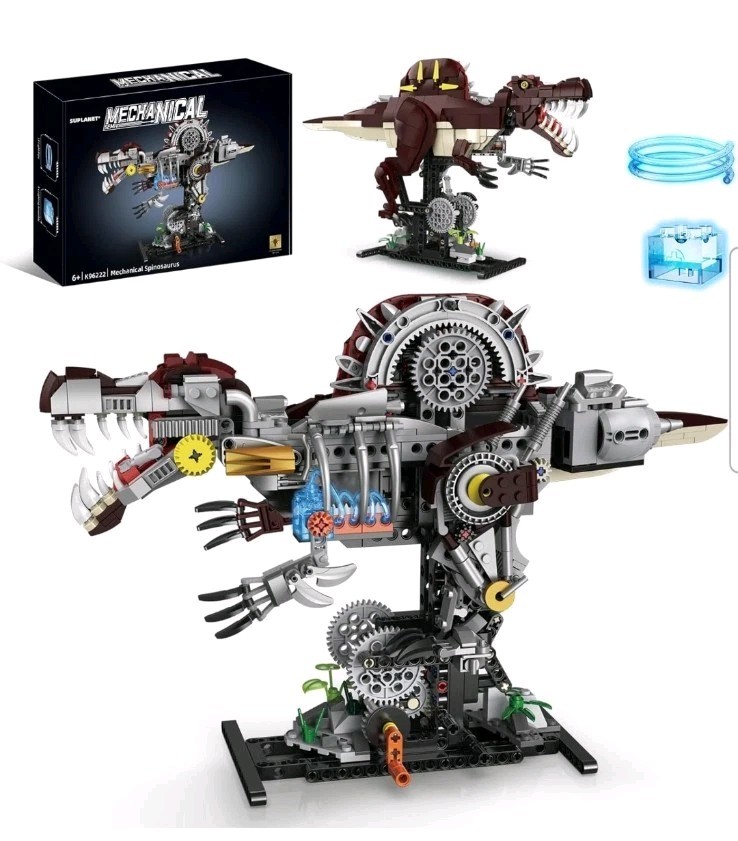 Suplanet Mechanical Spinosaurus Building Set with Lights 742