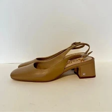 NEW Sam Edelman Terra Beige Leather Slingback Women's Shoes. Sz 8