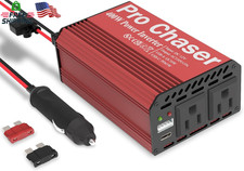 Pro Chaser 400W Vehicle Power Inverter - 12V DC to 110V AC Car Converter, Dual A