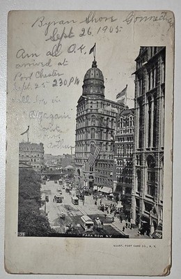 Park Row New York City - c1905 NYC Postcard