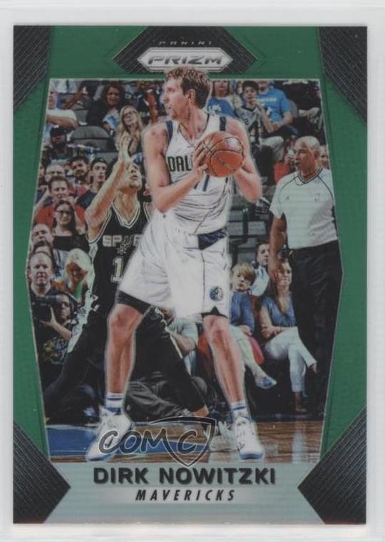 2017-18 Panini Prizm Green Prizm Dirk Nowitzki #91 HOF 0r5l