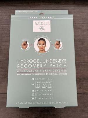 Green Tea Hydrogel Recovery Under-Eye Patches - 2 Pairs made in Korea