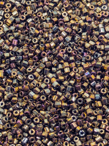 Vintage Glass Seed Beads TOHO Japan Metallic Pale Gold Iris AB 11/0 C42-71