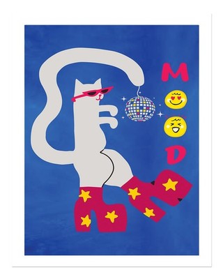 Retro Cat Disco Wandkunst Spa�iges und Lebhaftes Dekorst�ck Pop Art