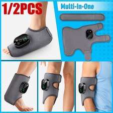 4-in-1 Electric Foot Ankle Massager Brace Pain Relief Heating Vibration Therapy