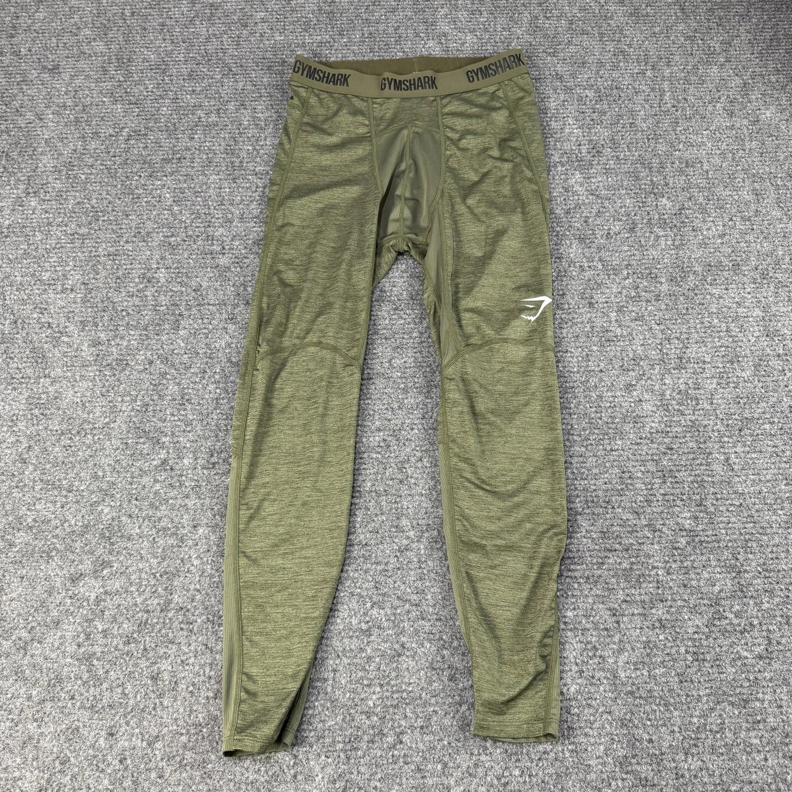 Gymshark Compression Pants Mens Medium Green Seamless Training Base Layer Tight