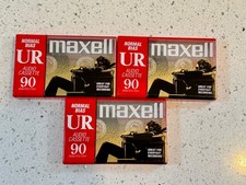 Maxell Normal Bias UR 90 Minute Blank Audio Cassette Tape Lot - SEALED FreeShip