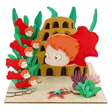 Sankei Studio Ghibli mini Ponyo on the Cliff Ponyo and Sisters Non-Scale Paper C