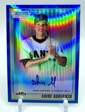 2010 Bowman Chrome #BCP201 Ehire Adrianza Autographs Blue Refractors /150