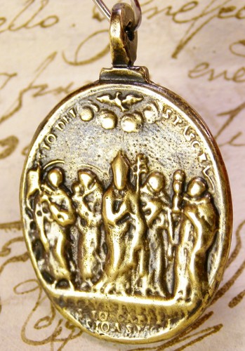 ANTIQUE 17TH CENTURY VATICAN HAMERANI JOHN OF GOD ARCHANGELS CHRIST BLOOD MEDAL