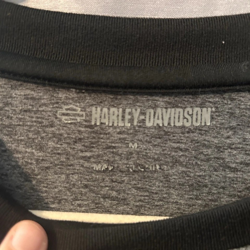 CAMISETA HARLEY DAVIDSON BAR SHIELD HOMBRE Mediana GRIS NEGRO NARANJA Foto 3 de 4