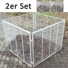 Komposter Metallkomposter 100x100x80 cm 2x Set aus Streckmetall Gartenkomposter