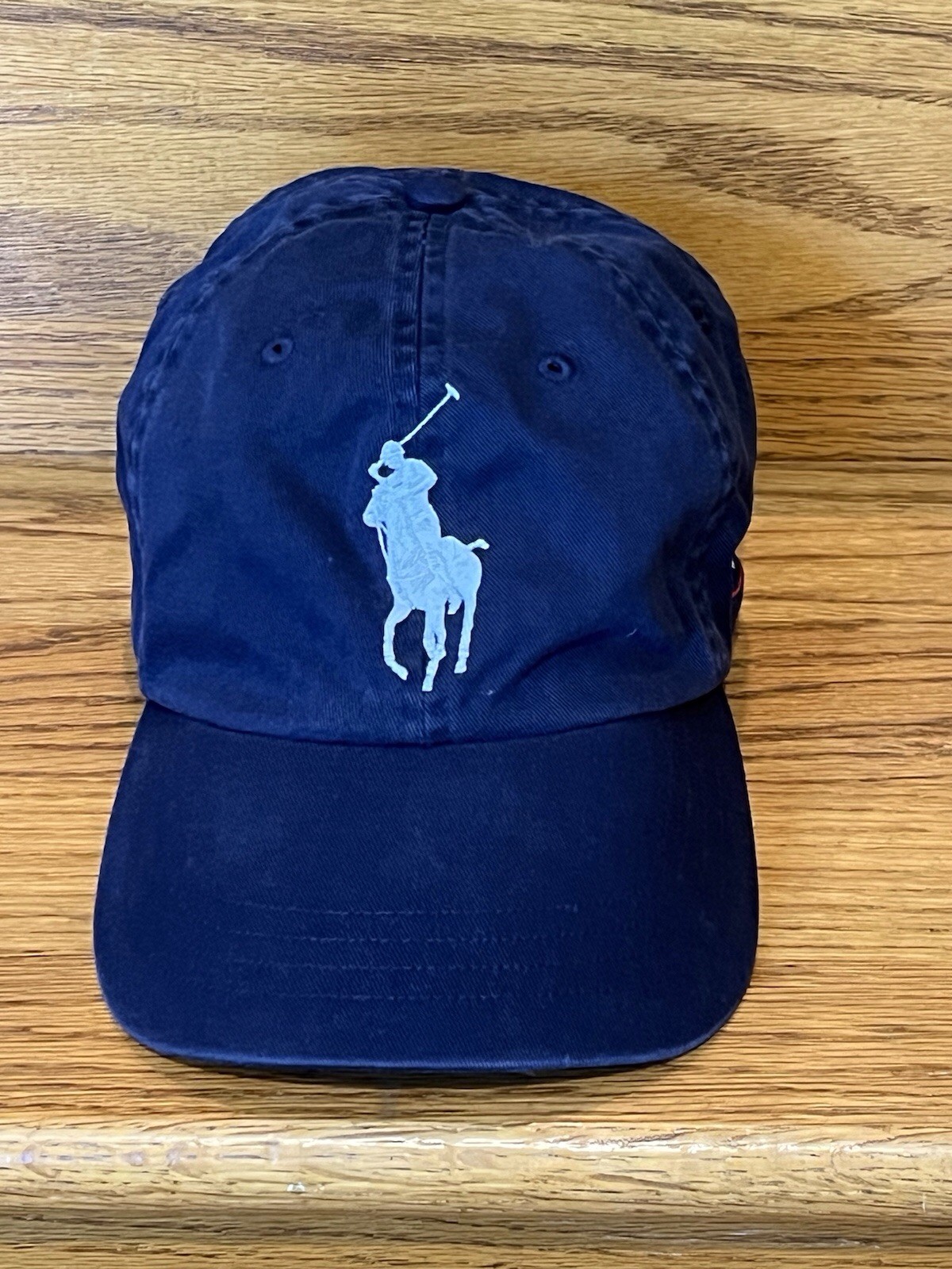 Polo Ralph Lauren Navy 2006 Big Pony US berretto aperto con cinturino regolabile