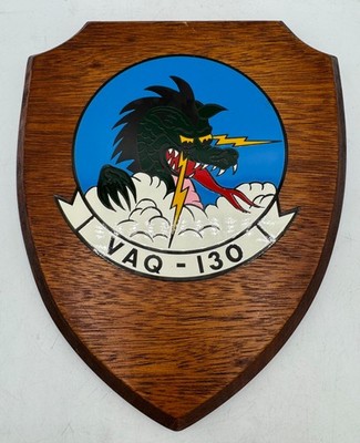 US Air Force VAQ-130 Electronic Attack Squadron Service Wall Plaque USAF Shield