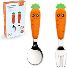 Toddler Utensils with Case, Non- Kids Spoons and Forks for
