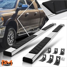 For 09-24 Dodge Ram 1500-3500 Crew Cab 5 Step Pad Nerf Bar Running Board Silver