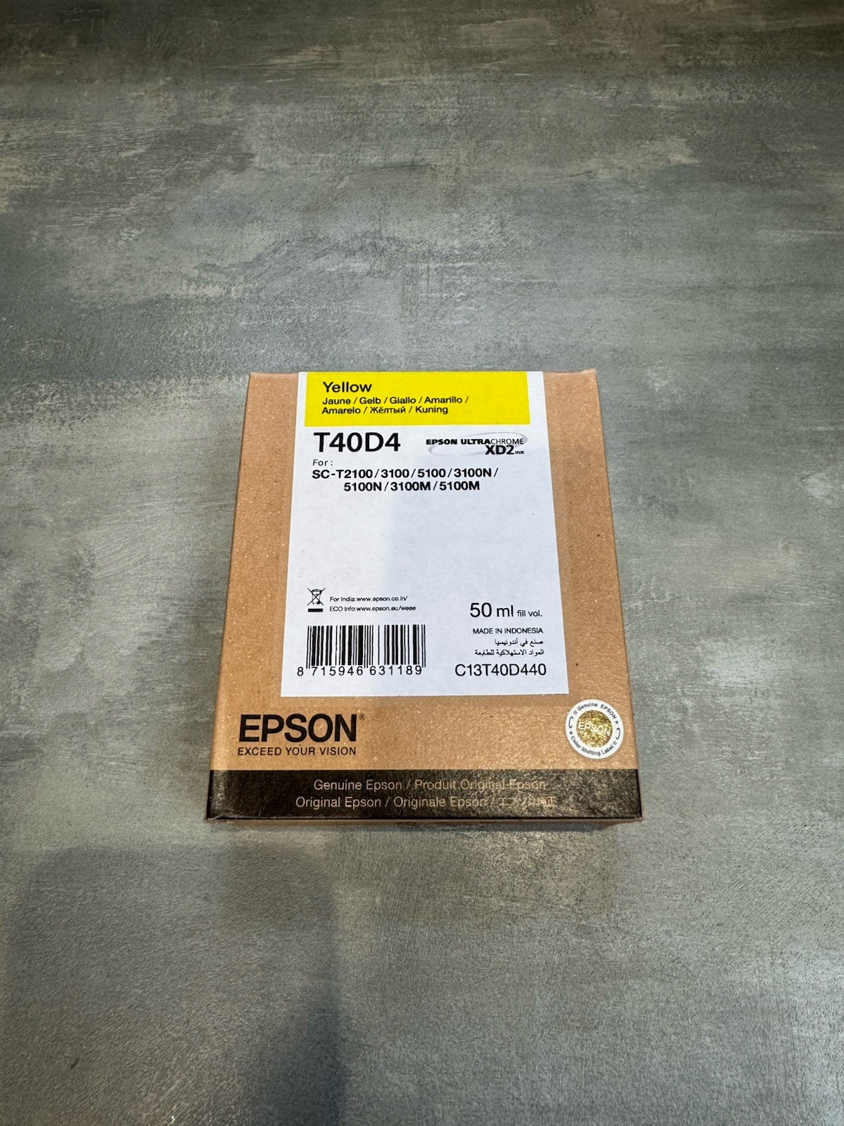 Epson Yellow Ink Cartridge UltraChrome XD2 50ml - C13T40D440 EPT40D440 - Image 3