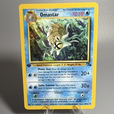 Pokemon TCG Omastar 40/62 1st edition Fossil Stage 2 EN HP70 NM on eBay