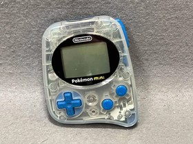 Nintendo Pokemon Mini console, soft cover, and 3 software sets