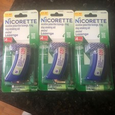 3 Nicorette Mini Lozenges 4mg - 20 Lozenges Each EXP 04/2026 Smoking NEW