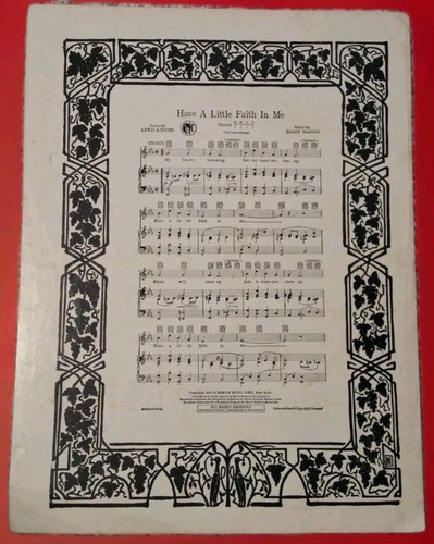 ABSENCE MAKES THE HEART GROW FONDER vintage Jazz 1929 sheet music PUD LANE ART - Picture 6 of 6