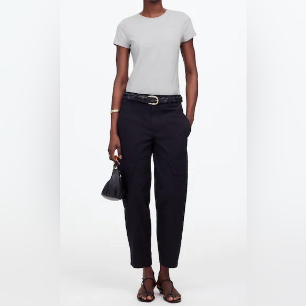 Madewell Essential Slim Tee in Lightweight Cotton Women's Size small Gray NWT thumbnail 4