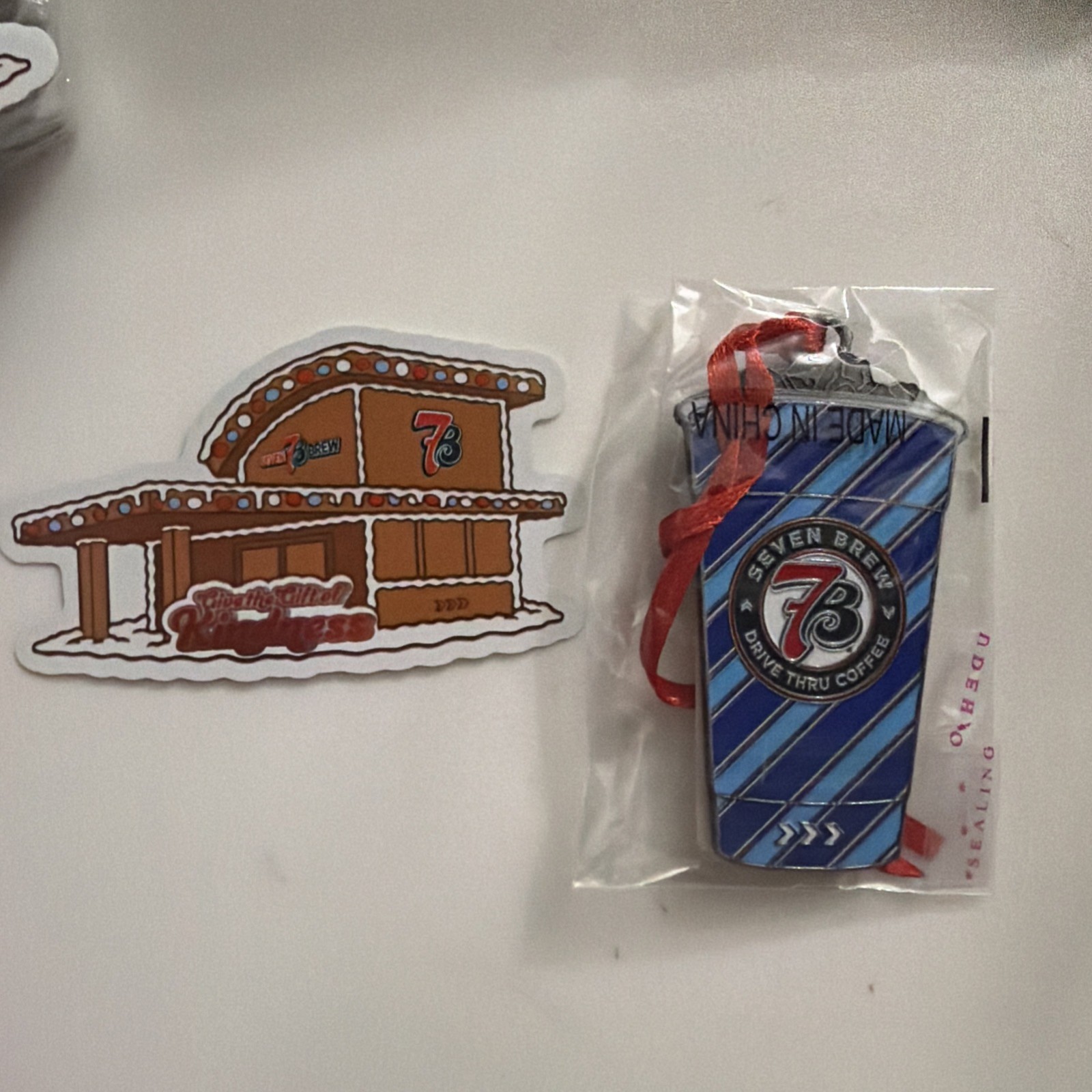 2025 - 7 Brew Metal Christmas Tree Ornament Decoration.  Sealed & with Sticker 