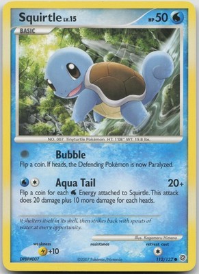 Squirtle 112/132 Common Secret Wonders LP Normal