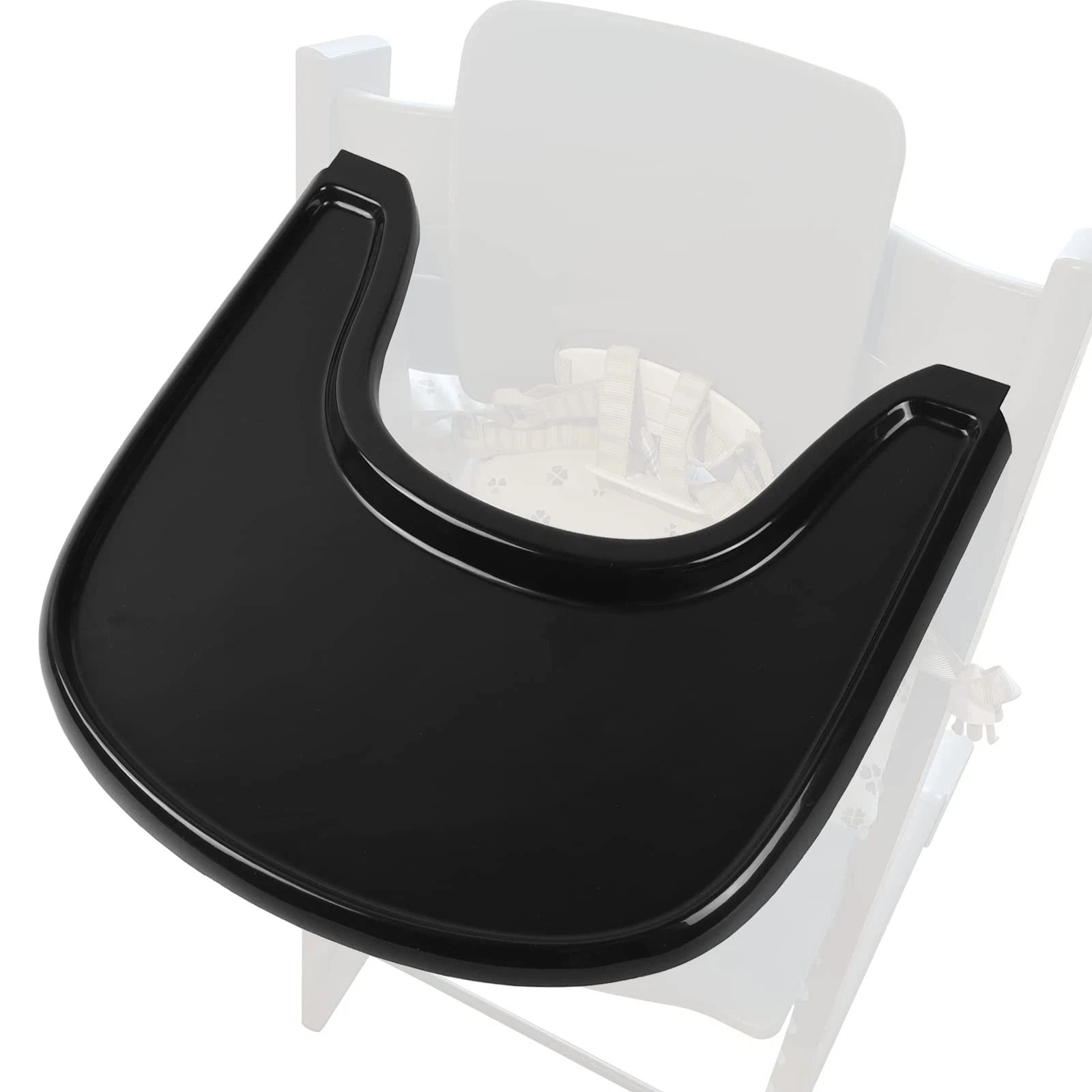 LuQiBabe Baby High Chair Tray Compatible 16.25"D x 15.5"W x 1.12"H, Black