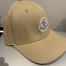 Moncler Beige Baseball Cap One Size Adjustable Back