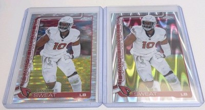 2025 Topps Chrome Josh Sweat 2 Card Lot Parallels Ray wave Pulsar