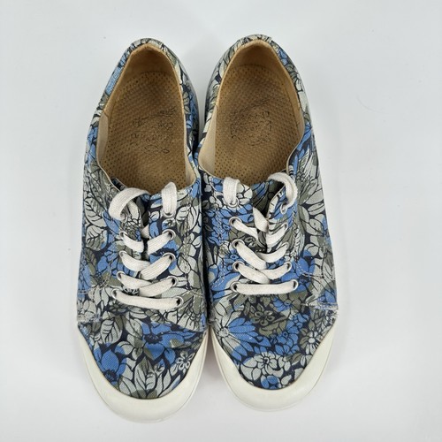Dansko Veda Floral Heeled Sneakers Womens EU 39 US 8.5-9 Vegan Blue Canvas Shoes - Picture 8 of 21