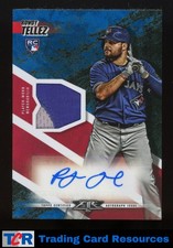 2019 Topps Fire #FAP-RT Rowdy Tellez Fire Autograph Patch Blue #/15