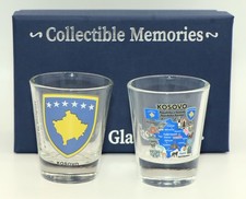 Kosovo Souvenir Boxed Shot Glass Set (Set of 2)
