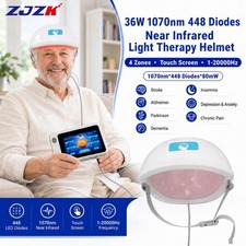36W 1070nm Brain Therapy Helmet 448 LEDs NIR ...